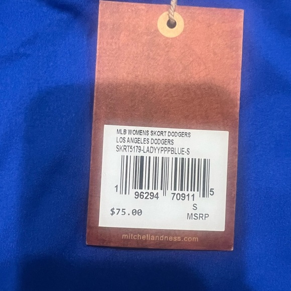 Mitchell & Ness LA Dodgers Women’s Skort – Cooperstown Collection, small NWT - Picture 7 of 14